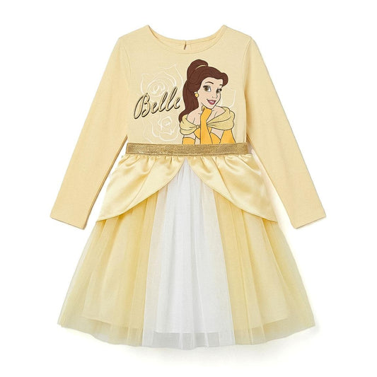 VESTIDO SINGLE JERSEY FANTASIA PRINCESS BELLA Y BESTIA
