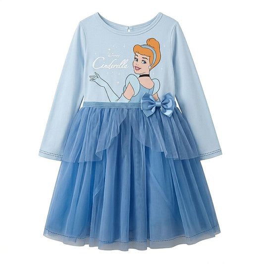 VESTIDO SINGLE JERSEY FANTASIA PRINCESS CENICIENTA