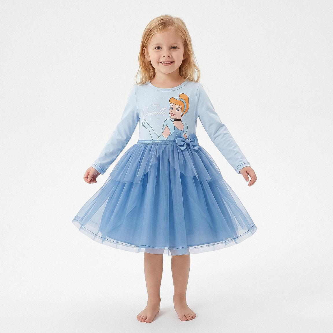 VESTIDO SINGLE JERSEY FANTASIA PRINCESS CENICIENTA