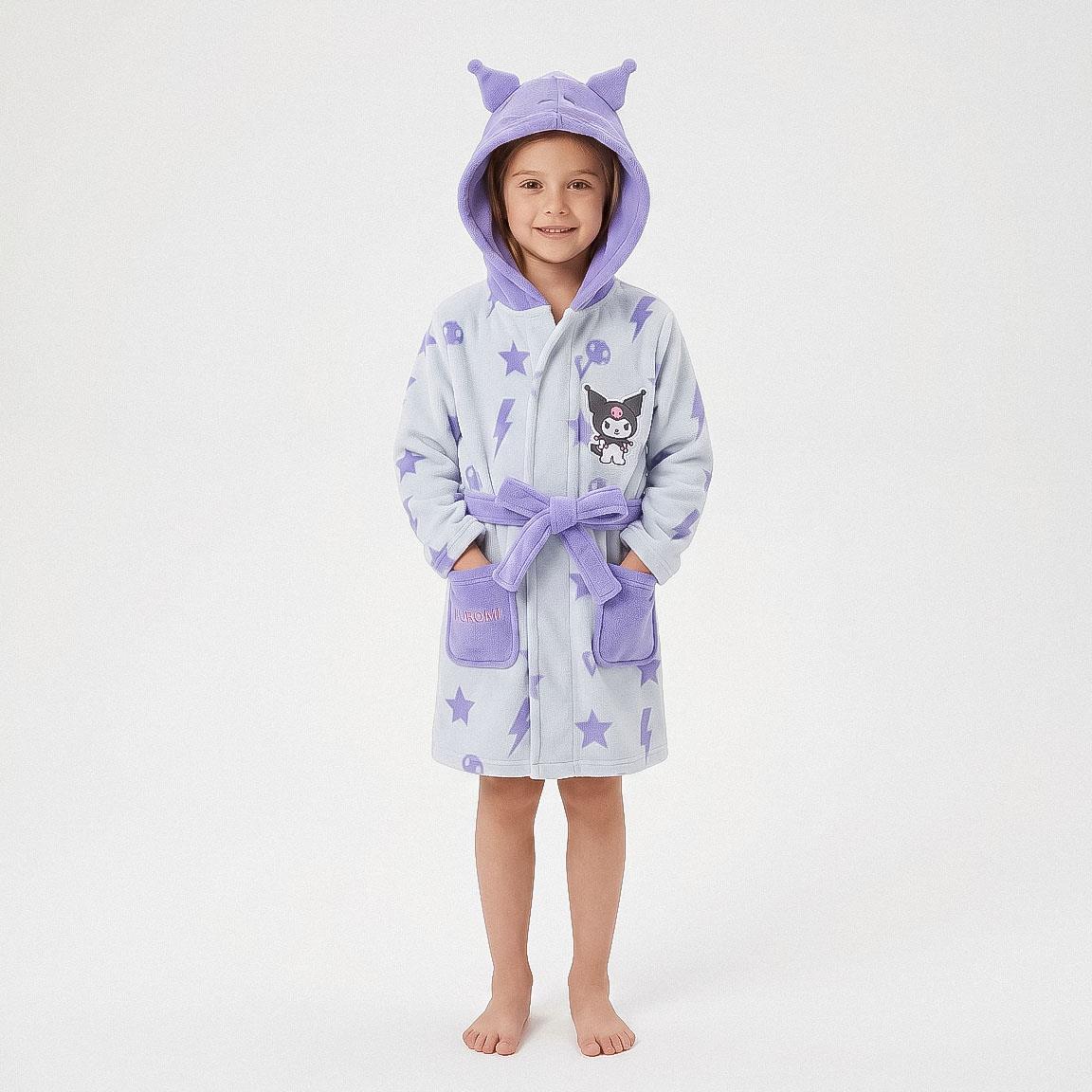 BATIN CORAL FLEECE APLICACIONES HELLO KITTY KUROMI