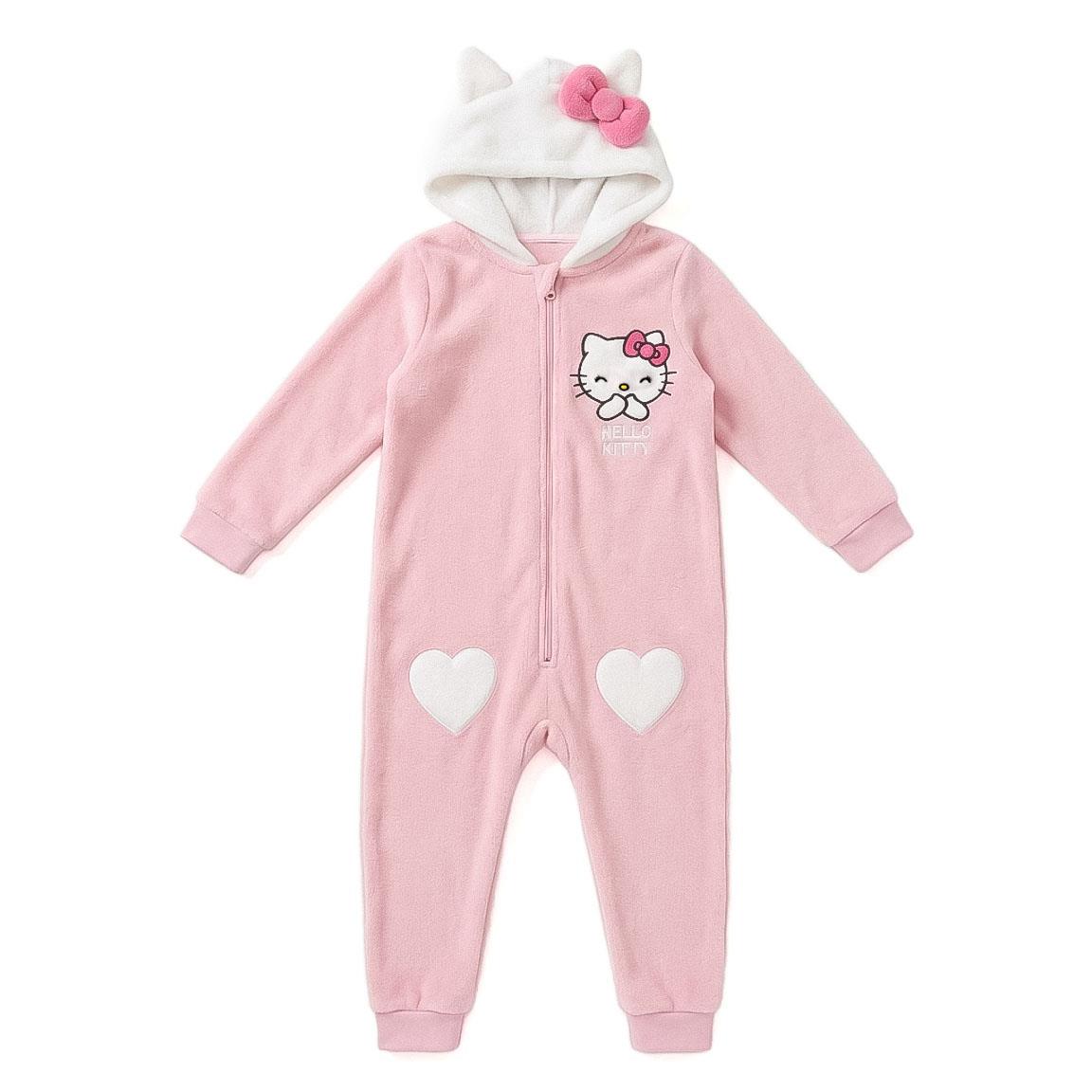PIJAMA DORMILON CORAL FLEECE APLICACIONES HELLO KITTY