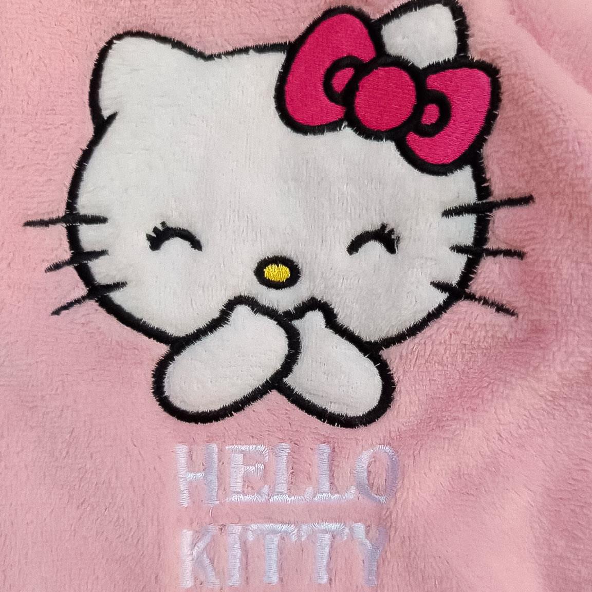 PIJAMA DORMILON CORAL FLEECE APLICACIONES HELLO KITTY