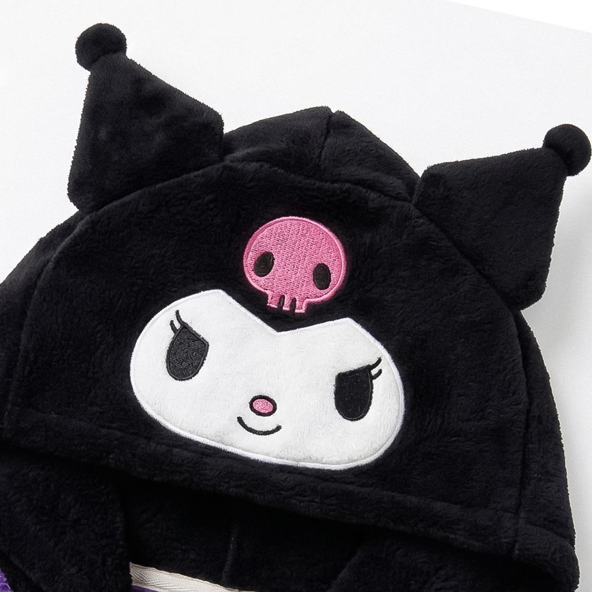 PIJAMA DORMILON CORAL FLEECE APLICACIONES HELLO KITTY KUROMI
