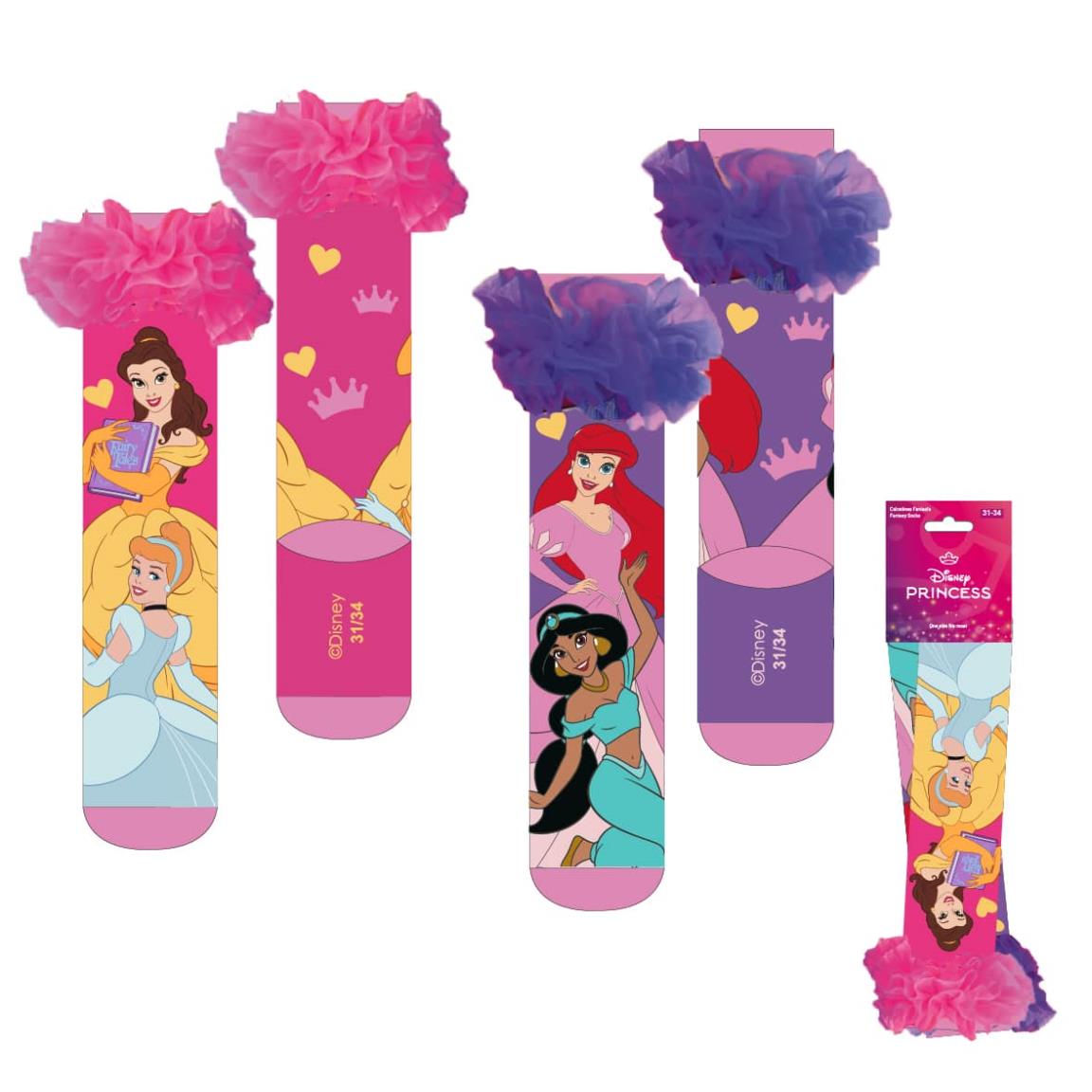 CALCETINES APLICACIONES PRINCESS BELLA Y BESTIA