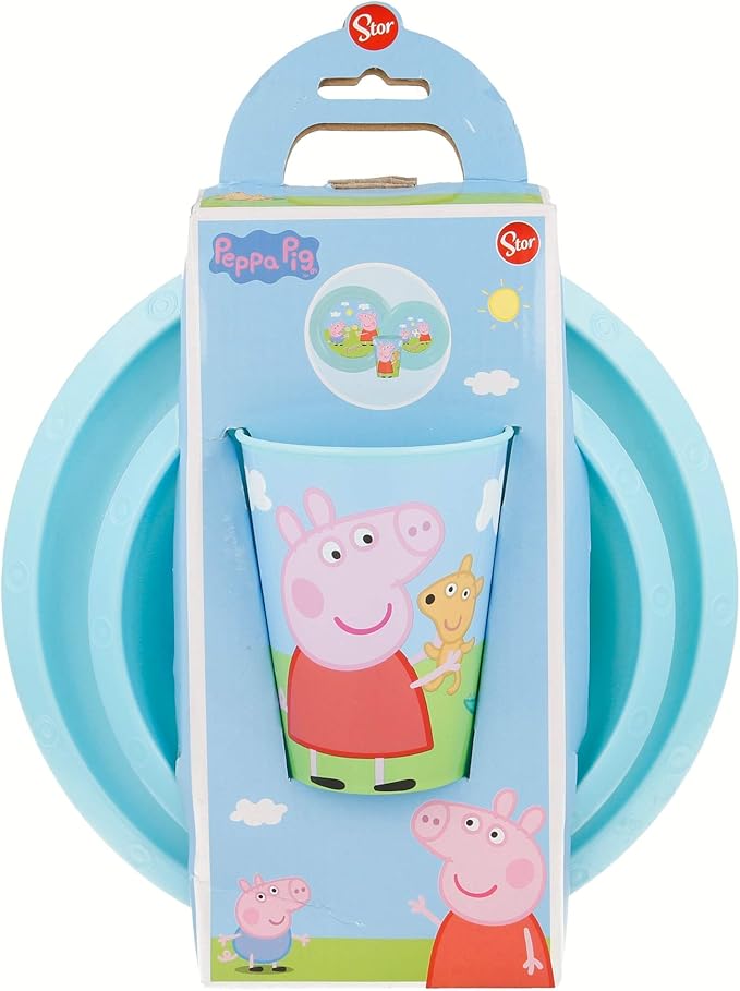 ILUSON SET EASY 3 PCS PLATE-BOWL-GLASS PEPPA PIG