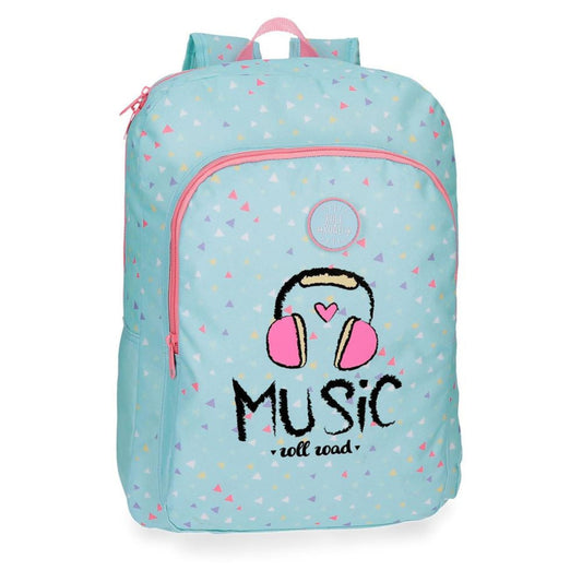 MOCHILA ADAPTABLE ESCOLAR ROLL ROAD MUSIC