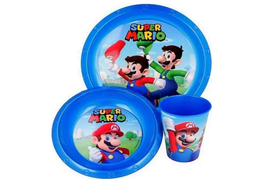 ILLUSION SET EASY 3 PCS PLATE, BOWL AND GLASS