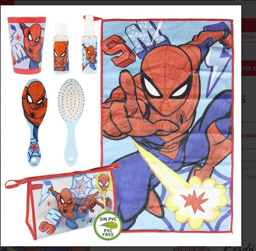 NECESER SET ASEO VIAJE SPIDERMAN