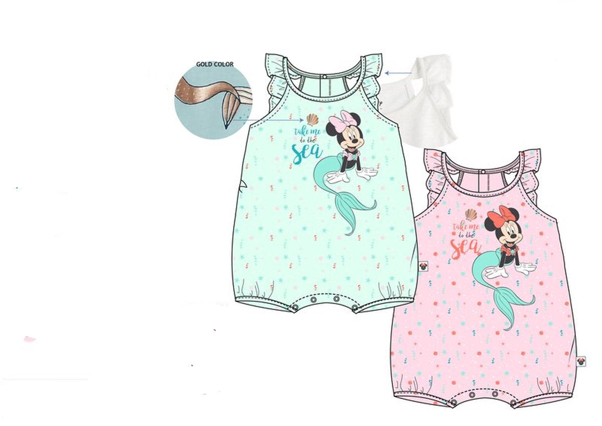 PACK 8 PELELE MINNIE SIRENITA T6/24 MESES