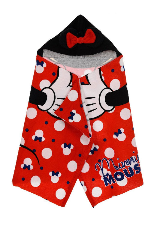 TOALLA CAPA CON CAPUCHA MINNIE DISNEY POLYESTER