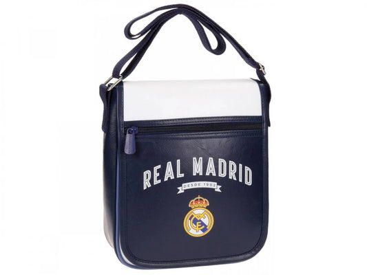 VINTAGE REAL MADRID LEATHERETTE SHOULDER BAG 20X24X6CM