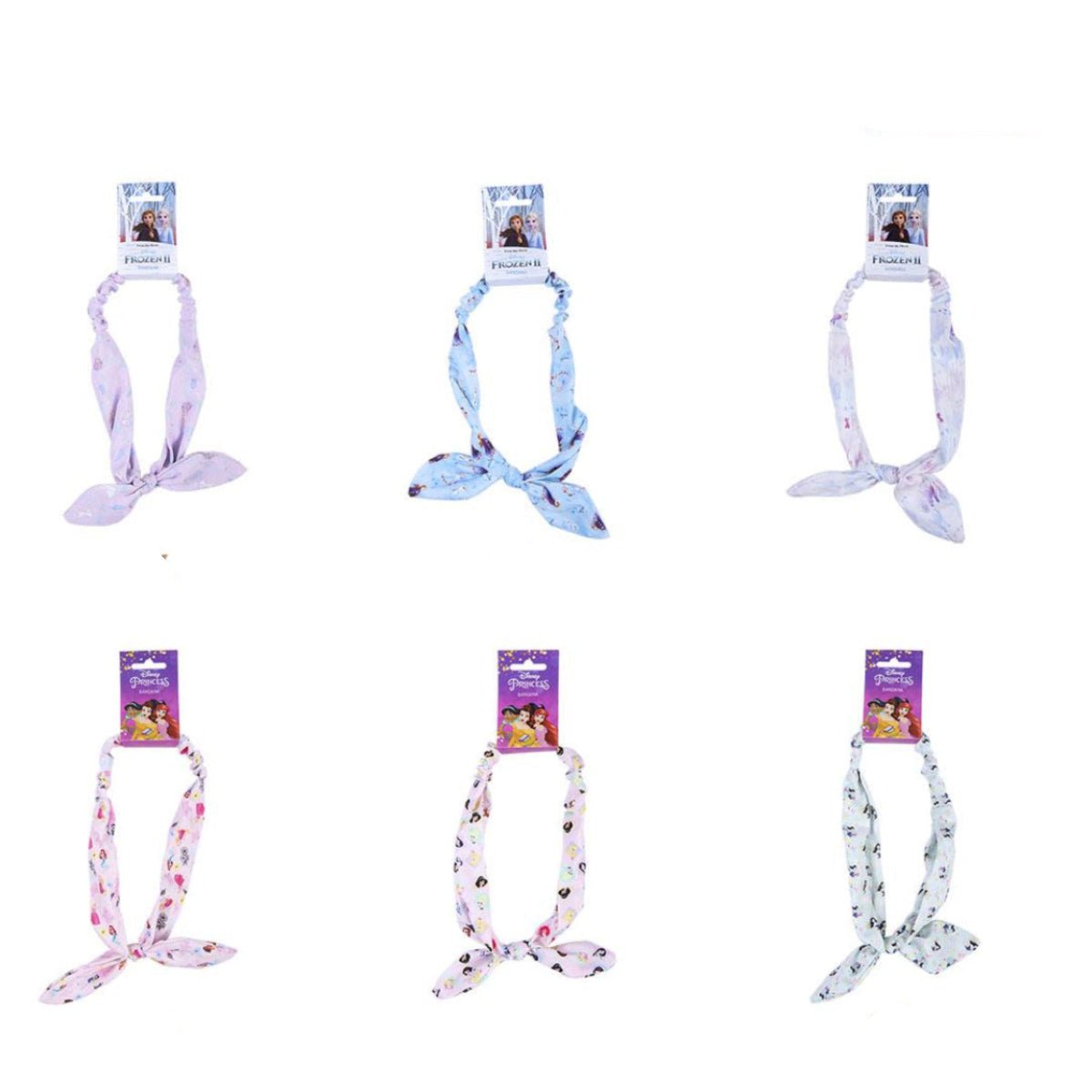 ACCESORIOS PELO BANDANA PRINCESAS PACK 6