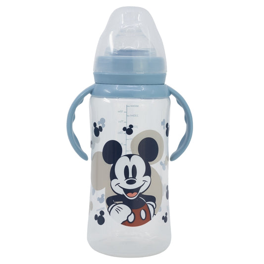 BIBERON CUELLO ANCHO 360 ML TETINA SILICONA 3 POSICIONES CON ASAS MICKEY MOUSE FULL OF SMILES - Imagen 1