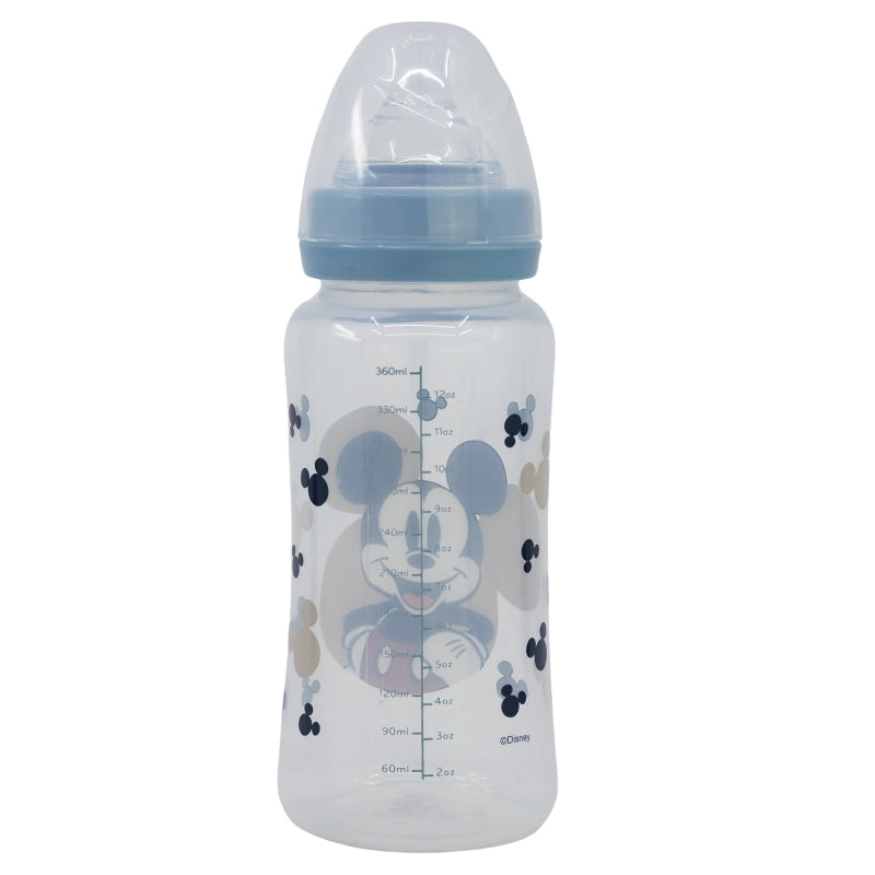 BIBERON CUELLO ANCHO 360 ML TETINA SILICONA 3 POSICIONES MICKEY MOUSE FULL OF SMILES - Imagen 2