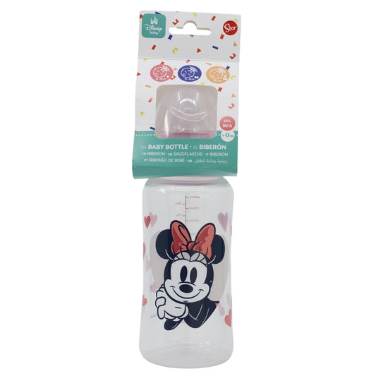 BIBERON CUELLO ANCHO 360 ML TETINA SILICONA 3 POSICIONES MINNIE MOUSE HEART FULL - Imagen 1