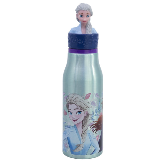 BOTELLA ALUMINIO CON FIGURITA 3D 690 ML FROZEN SNOWY TALE - Imagen 1