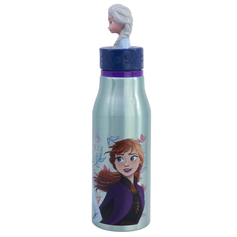 BOTELLA ALUMINIO CON FIGURITA 3D 690 ML FROZEN SNOWY TALE - Imagen 2