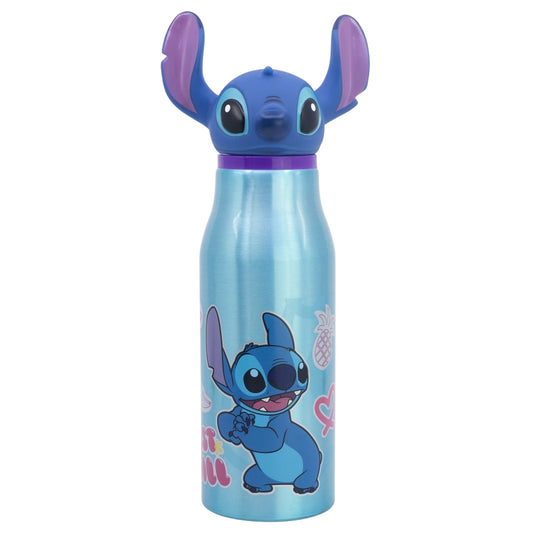 BOTELLA ALUMINIO CON FIGURITA 3D 690 ML STITCH DRAWING - Imagen 1
