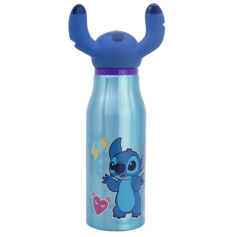 BOTELLA ALUMINIO CON FIGURITA 3D 690 ML STITCH DRAWING - Imagen 2