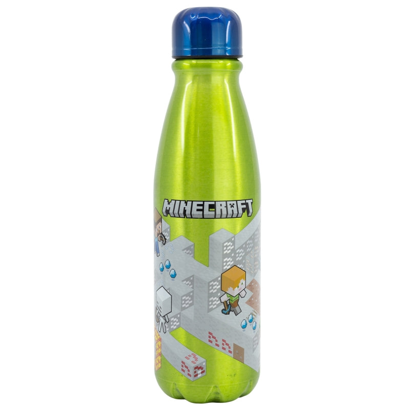 BOTELLA ALUMINIO INFANTIL 600 ML MINECRAFT ISOMETRIC - Imagen 1