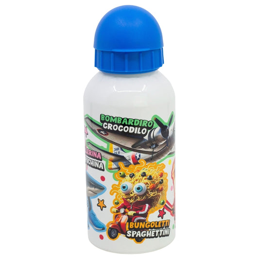 BOTELLA ALUMINIO PEQUENA 400 ML ITALIAN BRAINROT - Imagen 1