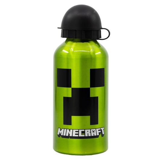 BOTELLA ALUMINIO PEQUEÑA 400 ML MINECRAFT CREEPER GREEN - Imagen 1