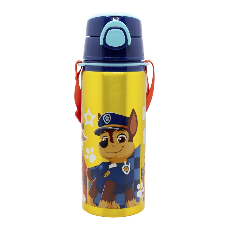 BOTELLA POP UP DE ALUMINIO CON CORREA 730 ML PAW PATROL BOY RESCUE PUPS - Imagen 1