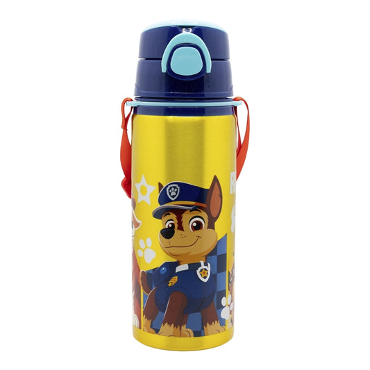 BOTELLA POP UP DE ALUMINIO CON CORREA 730 ML PAW PATROL BOY RESCUE PUPS - Imagen 1
