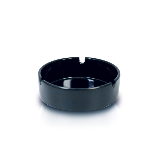 CENICERO MELAMINA REDONDO NEGRO (105X33 MM.)