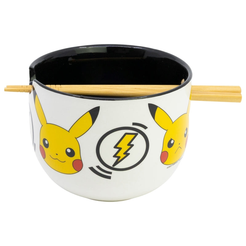 CUENCO RAMEN CON PALILLOS EN CAJA REGALO POKEMON BLACK LOGOS - Imagen 2