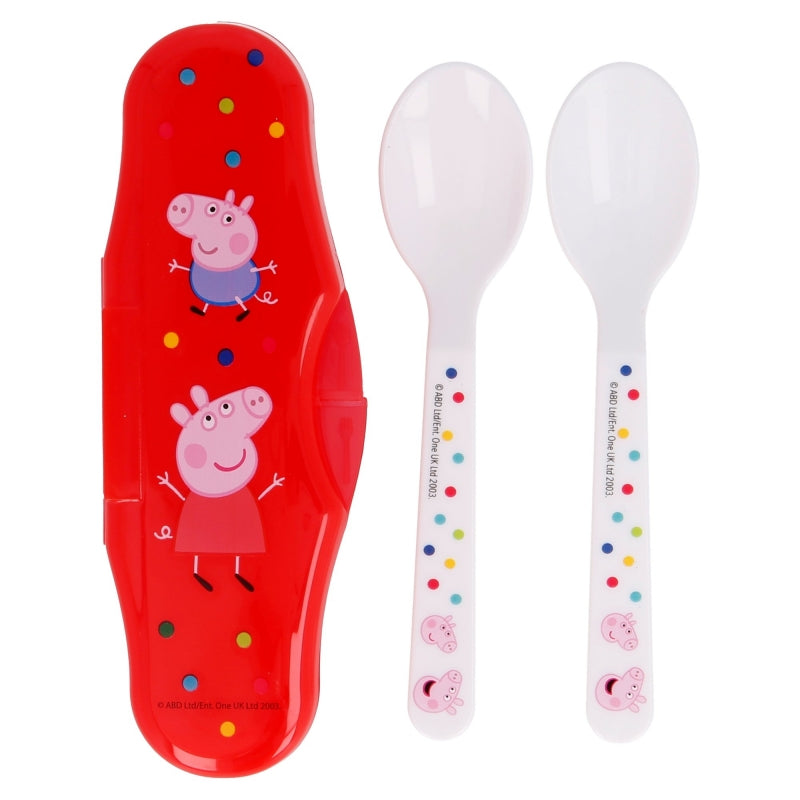ESTUCHE TODDLER CON 2 CUCHARAS PP PEPPA PIG LITTLE ONE - Imagen 2