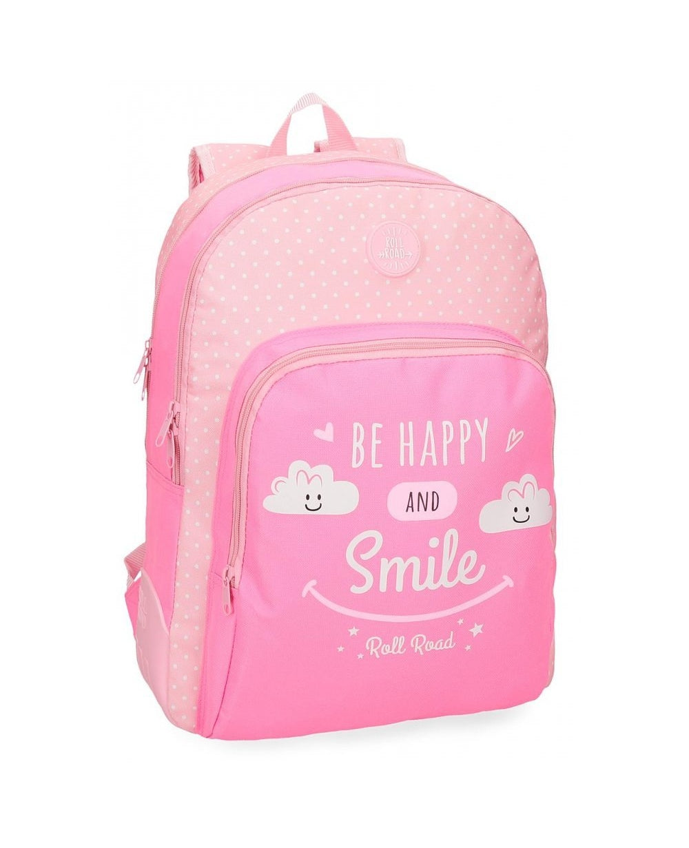 MOCHILA DOBLE ROLL ROAD HAPPY PINK
