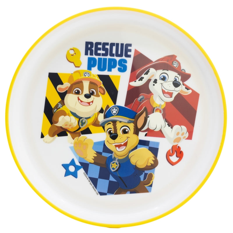 PLATO ANTIDESLIZANTE PREMIUM BICOLOR PAW PATROL BOY RESCUE PUPS - Imagen 1