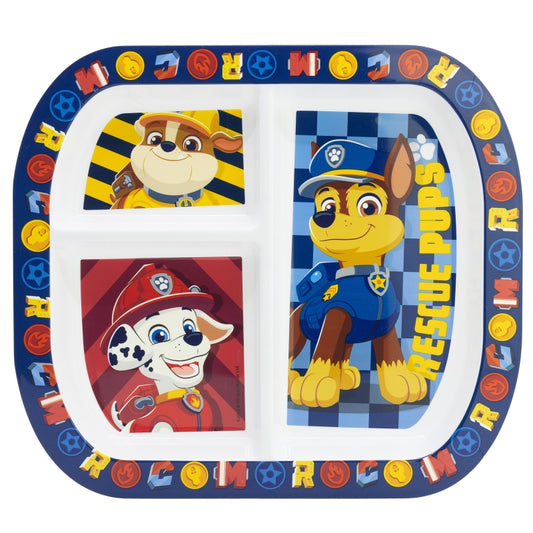 PLATO DIVIDIDO RECTANGULAR ST PAW PATROL BOY RESCUE PUPS - Imagen 1