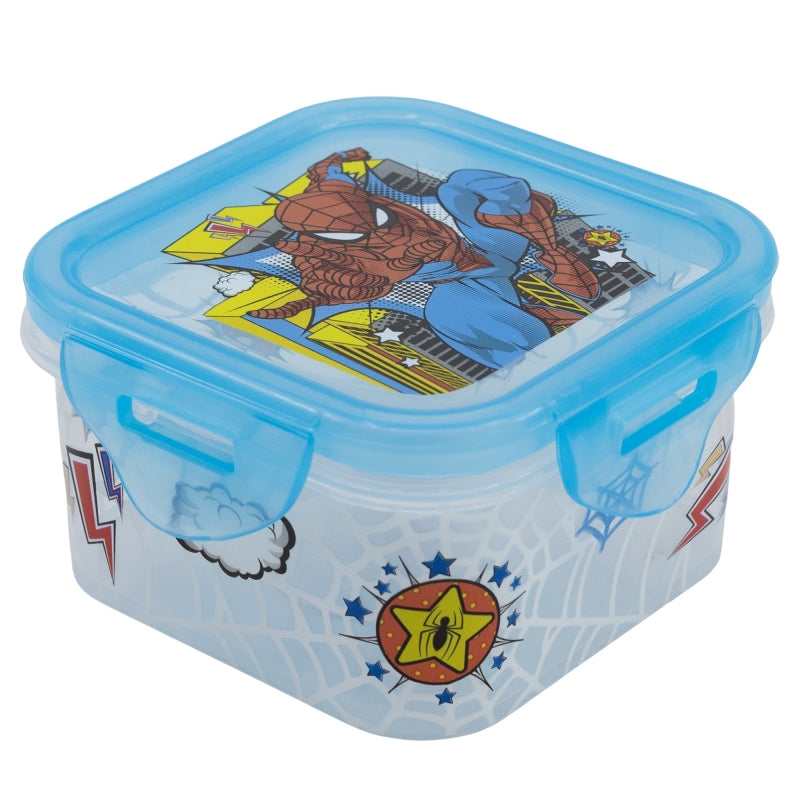 RECIPIENTE CUADRADO 290 ML SPIDERMAN ARACHNID GRID - Imagen 1