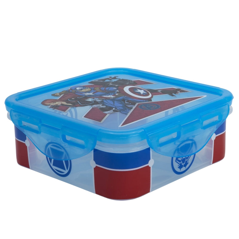 RECIPIENTE CUADRADO 500 ML AVENGERS HERALDIC ARMY - Imagen 1