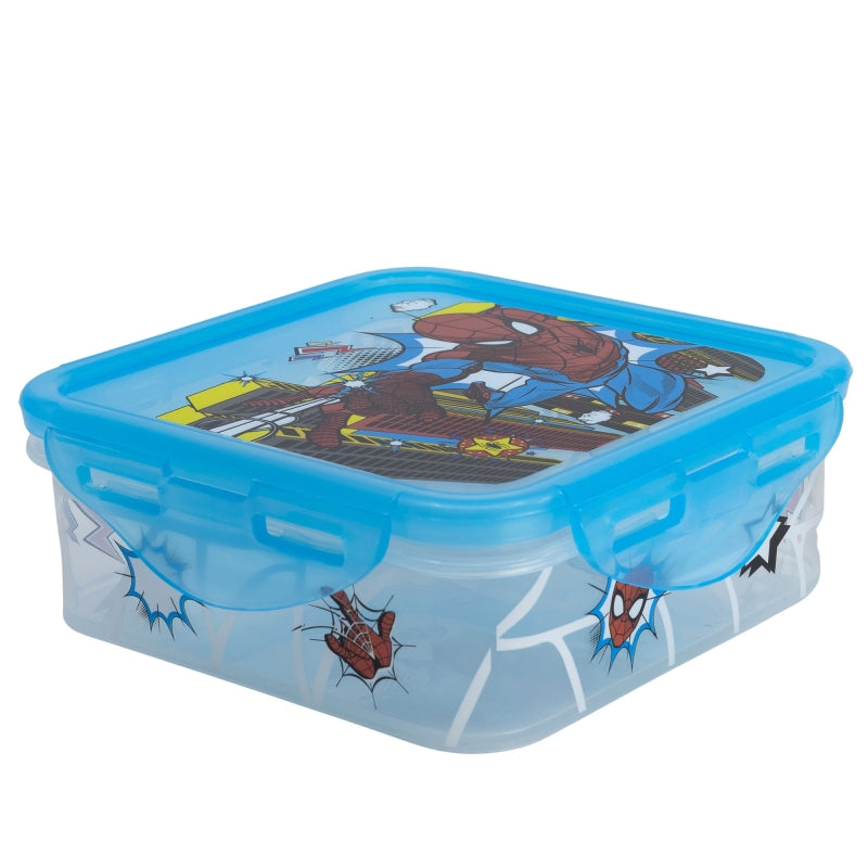 RECIPIENTE CUADRADO 500 ML SPIDERMAN ARACHNID GRID - Imagen 1