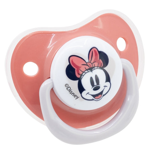 SET 2 CHUPETES TETINA ANATOMICA SILICONA 0 A 6 M CON FUNDA MINNIE MOUSE HEART FULL - Imagen 1