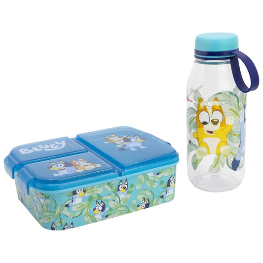 SET 2 PCS (BOTELLA AVENTURA Y SANDWICHERA MULTIPLE) BLUEY - Imagen 1