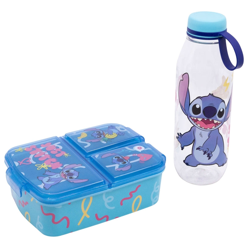 SET 2 PCS (BOTELLA AVENTURA Y SANDWICHERA MULTIPLE) STITCH | Stor Brand - Imagen 1