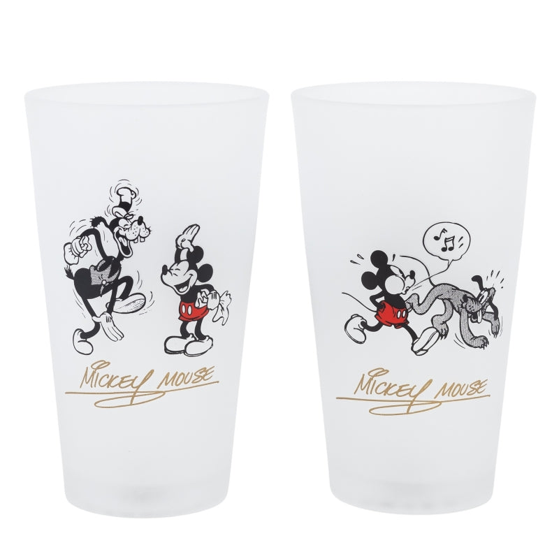 SET 2 VASOS CASUAL DE CRISTAL 490 ML MICKEY MOUSE VINTAGE - Imagen 1