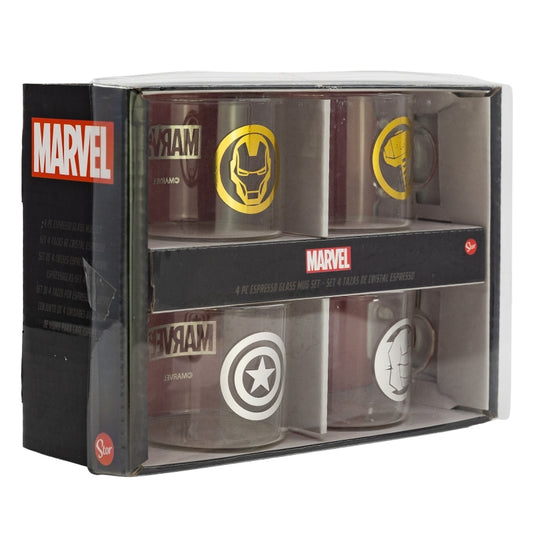 SET 4 TAZAS DE CRISTAL EXPRESSO 100 ML MARVEL YOUNG ADULT - Imagen 1