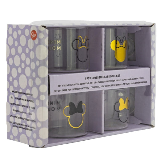 SET 4 TAZAS DE CRISTAL EXPRESSO 100 ML MINNIE YOUNG ADULT - Imagen 1