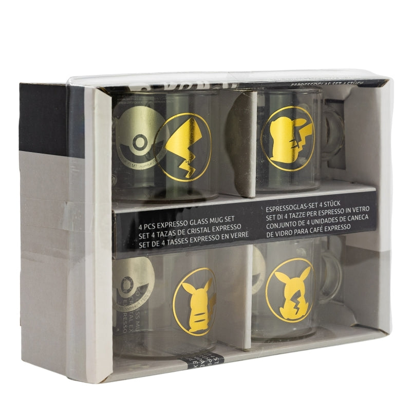 SET 4 TAZAS DE CRISTAL EXPRESSO 100 ML POKEMON YOUNG ADULT - Imagen 1