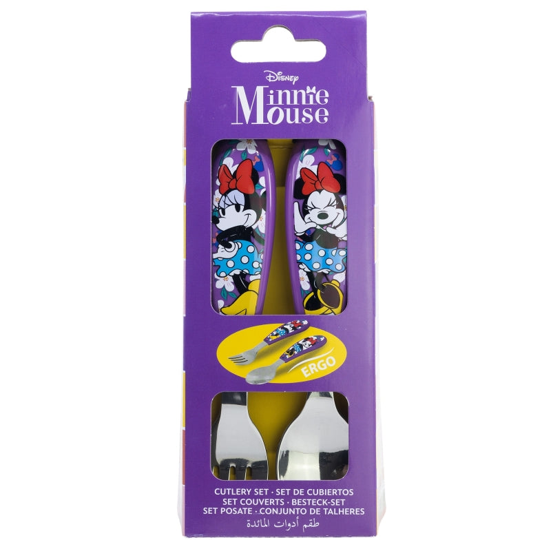 SET DE 2 CUBIERTOS METALICOS (CUCHARA Y TENEDOR) MINNIE SUNSHINE - Imagen 2
