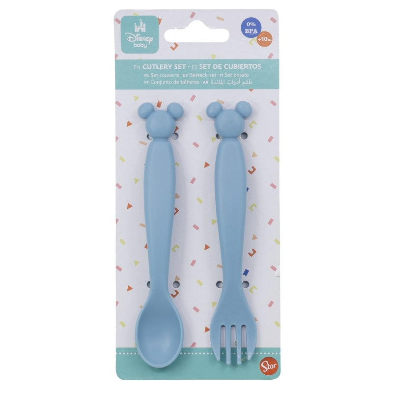 SET DE 2 CUBIERTOS PP FORMA (CUCHARA Y TENEDOR) MICKEY MOUSE - Imagen 2