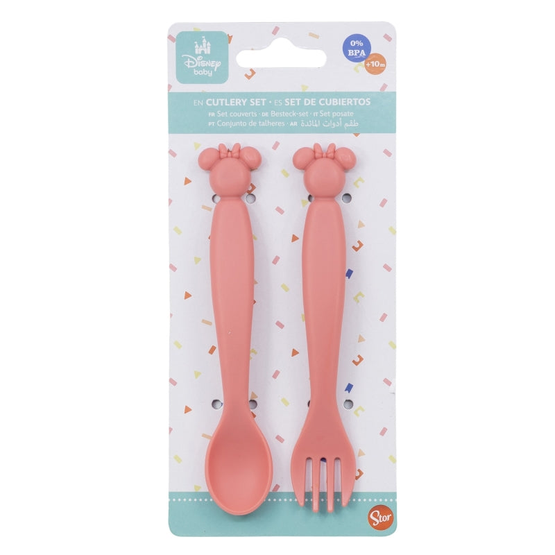 SET DE 2 CUBIERTOS PP FORMA (CUCHARA Y TENEDOR) MINNIE MOUSE - Imagen 2