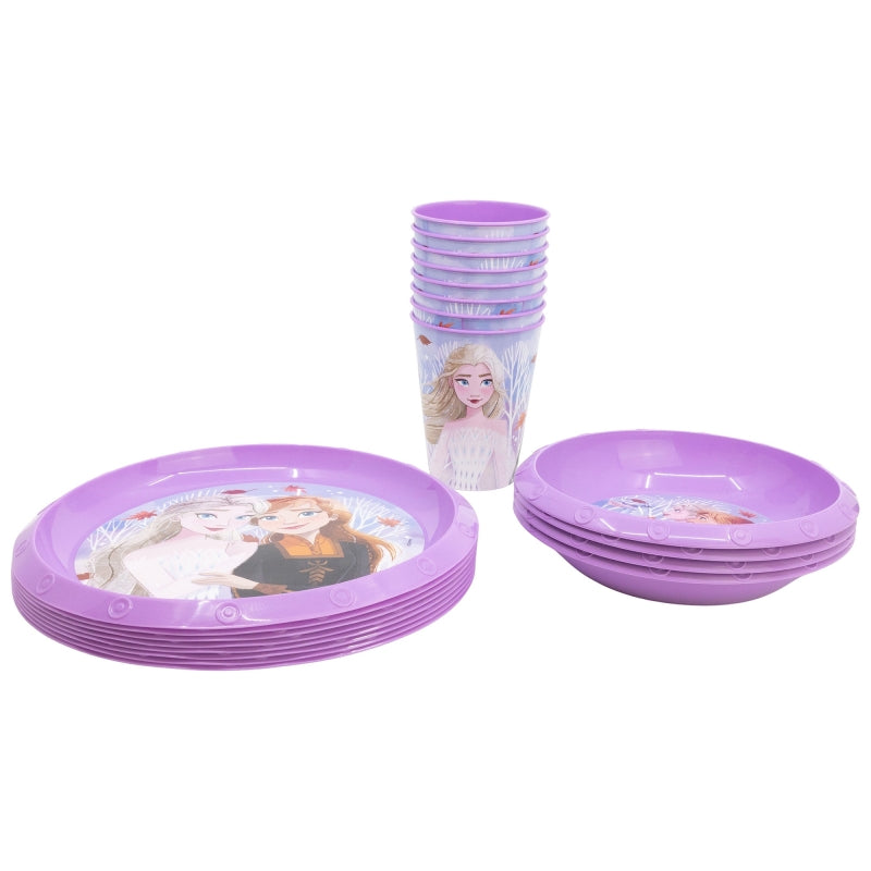 SET FIESTA 20 PCS (PLATO, CUENCO, VASO) FROZEN - Imagen 1