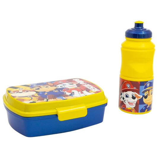 SET VUELTA AL COLE (SANDWICHERA RECTANGULAR Y BOTELLA SPORT EASY HOLD 380 ML) EN CAJA REGALO PAW PATROL BOY RESCUE PUPS - Imagen 1