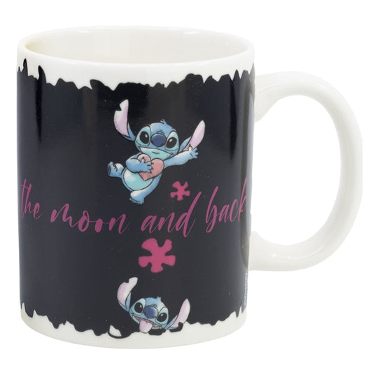 TAZA CERAMICA 325 ML CHANGING COLOR EN CAJA REGALO STITCH & ANGEL GTTR - Imagen 1